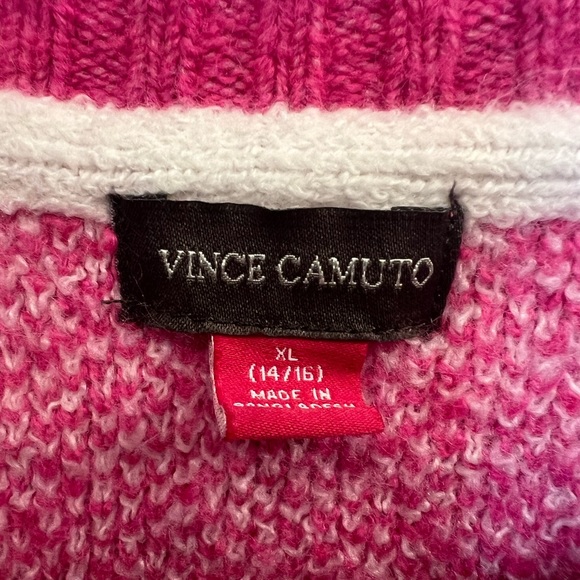 Vince Camuto Pink sweater with hearts, youth size XL Good condition. - Picture 2 of 4